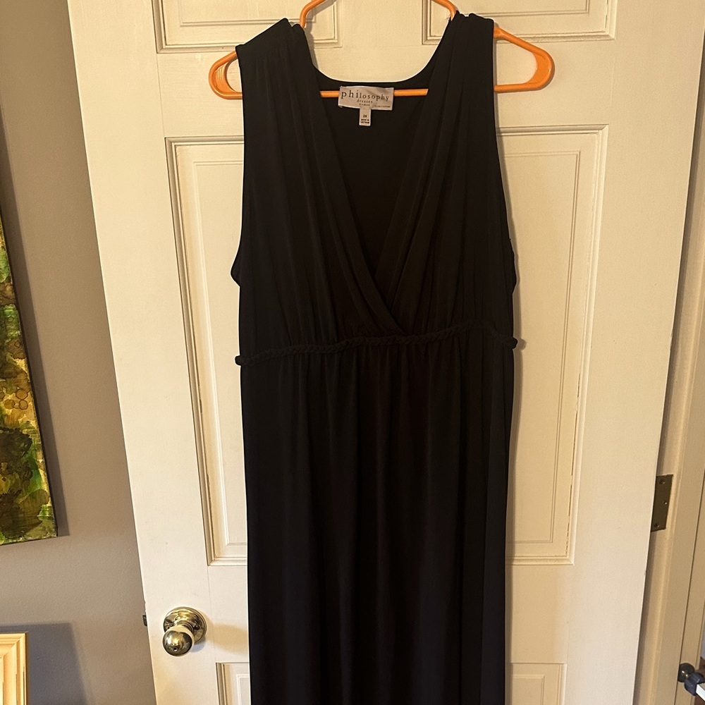 Philosophy Sleeveless Black Maxi Dress